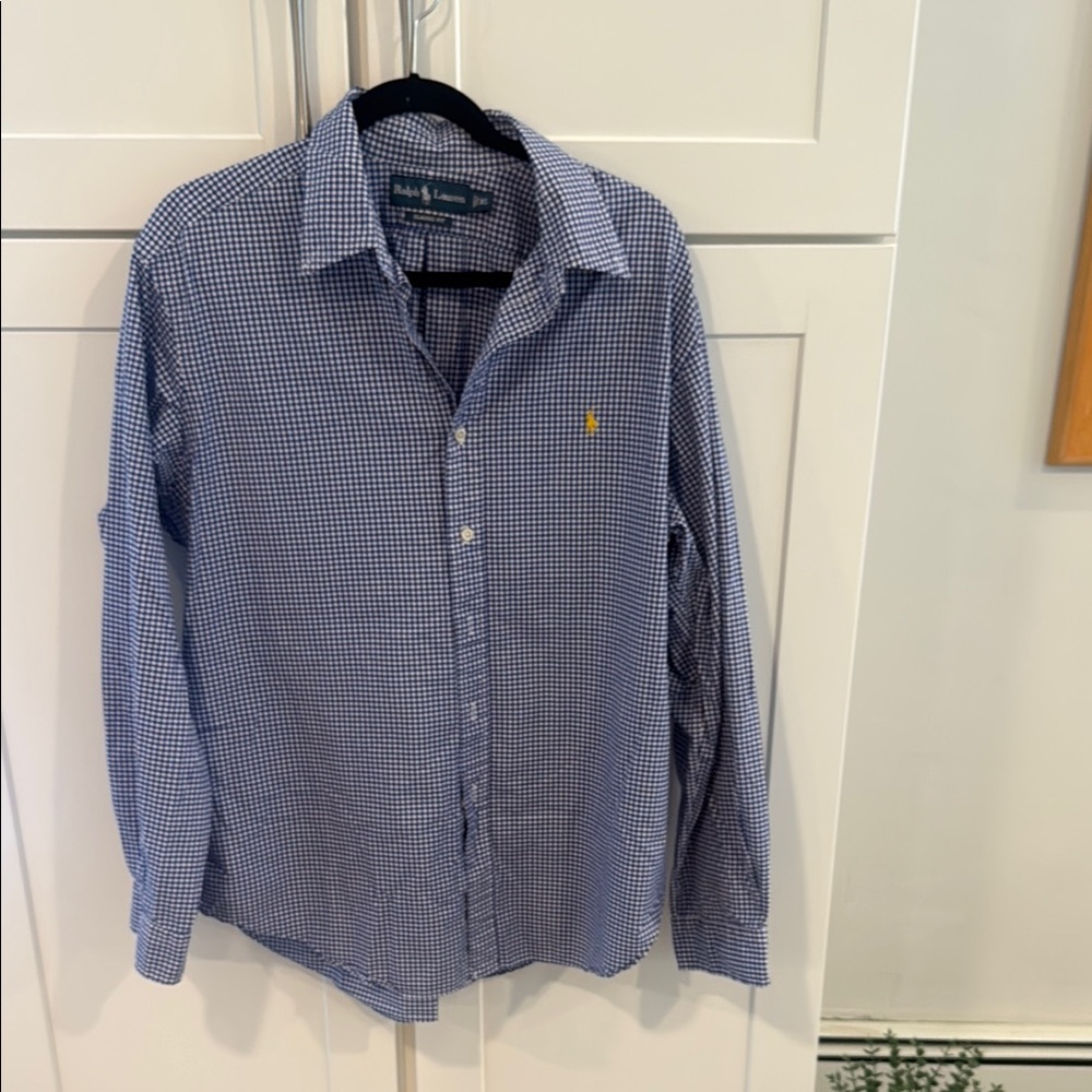 Polo by Ralph Lauren Blue Casual Button Down Shirt size XL checkered spring